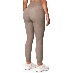 image:imageAoxjox High Waisted Workout Leggings for Women Tummy Control Buttery Soft Yoga Metamorph Deep V Pants 26Cloud Fade Mocha