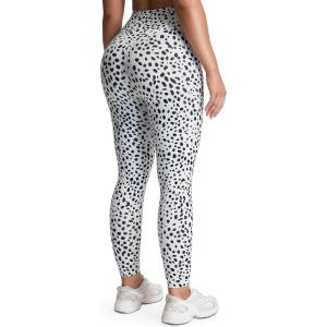 image:imageAoxjox High Waisted Workout Leggings for Women Tummy Control Buttery Soft Yoga Metamorph Deep V Pants 26Dalmatian Printsize Up  Run Small