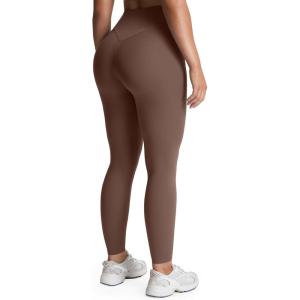 image:imageAoxjox High Waisted Workout Leggings for Women Tummy Control Buttery Soft Yoga Metamorph Deep V Pants 26Fudge Coffee
