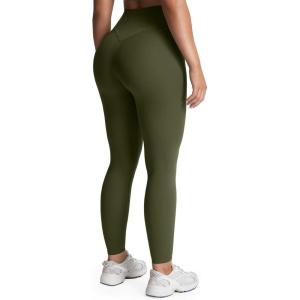 image:imageAoxjox High Waisted Workout Leggings for Women Tummy Control Buttery Soft Yoga Metamorph Deep V Pants 26Olive Green