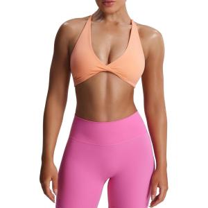 image:imageAoxjox Womens Workout Sports Bras Fitness Metamorph Sienna Twist Bra Yoga Crop TankPapaya