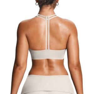 image:imageAoxjox Womens Workout Sports Bras Fitness Training Gym Athlenza TBack Bra Lumastretch Yoga Crop TankVanilla Beige