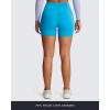 image:imageAoxjox Vanity Workout Biker Shorts for Women V Waist Tummy Control High Waisted Hidden Scrunch Running Yoga Short 45Blithe Blue