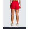 image:imageAoxjox Vanity Workout Biker Shorts for Women V Waist Tummy Control High Waisted Hidden Scrunch Running Yoga Short 45Racing Red