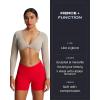 image:imageAoxjox Vanity Workout Biker Shorts for Women V Waist Tummy Control High Waisted Hidden Scrunch Running Yoga Short 45Racing Red