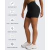 image:imageAoxjox Venus Workout Biker Shorts for Women CrossWaist Tummy Control High Waisted Hidden Scrunch Yoga Short 567Black