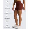 image:imageAoxjox Venus Workout Biker Shorts for Women CrossWaist Tummy Control High Waisted Hidden Scrunch Yoga Short 567Cherry Mahogany