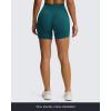 image:imageAoxjox Venus Workout Biker Shorts for Women CrossWaist Tummy Control High Waisted Hidden Scrunch Yoga Short 567Deep Lagoon