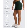 image:imageAoxjox Venus Workout Biker Shorts for Women CrossWaist Tummy Control High Waisted Hidden Scrunch Yoga Short 567Forest Green