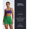 image:imageAoxjox Venus Workout Biker Shorts for Women CrossWaist Tummy Control High Waisted Hidden Scrunch Yoga Short 567Jolly Green