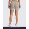 image:imageAoxjox Venus Workout Biker Shorts for Women CrossWaist Tummy Control High Waisted Hidden Scrunch Yoga Short 567Mink