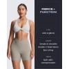 image:imageAoxjox Venus Workout Biker Shorts for Women CrossWaist Tummy Control High Waisted Hidden Scrunch Yoga Short 567Mink