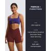 image:imageAoxjox Venus Workout Biker Shorts for Women CrossWaist Tummy Control High Waisted Hidden Scrunch Yoga Short 567Rum Raisin