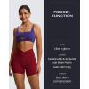 image:imageAoxjox Venus Workout Biker Shorts for Women CrossWaist Tummy Control High Waisted Hidden Scrunch Yoga Short 567Rumba Red
