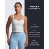 image:imageAoxjox Womens Lexi Lined Seamless Workout Biker Shorts High Waisted Color Block Hidden Scrunch Athletic Yoga Short 55Airy Blue