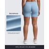 image:imageAoxjox Womens Lexi Lined Seamless Workout Biker Shorts High Waisted Color Block Hidden Scrunch Athletic Yoga Short 55Airy Blue