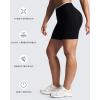 image:imageAoxjox Womens Lexi Lined Seamless Workout Biker Shorts High Waisted Color Block Hidden Scrunch Athletic Yoga Short 55Black and White