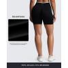 image:imageAoxjox Womens Lexi Lined Seamless Workout Biker Shorts High Waisted Color Block Hidden Scrunch Athletic Yoga Short 55Black and White