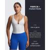 image:imageAoxjox Womens Lexi Lined Seamless Workout Biker Shorts High Waisted Color Block Hidden Scrunch Athletic Yoga Short 55Directoire Blue