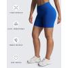 image:imageAoxjox Womens Lexi Lined Seamless Workout Biker Shorts High Waisted Color Block Hidden Scrunch Athletic Yoga Short 55Directoire Blue