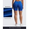 image:imageAoxjox Womens Lexi Lined Seamless Workout Biker Shorts High Waisted Color Block Hidden Scrunch Athletic Yoga Short 55Directoire Blue