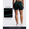 image:imageAoxjox Womens Lexi Lined Seamless Workout Biker Shorts High Waisted Color Block Hidden Scrunch Athletic Yoga Short 55Forest GreenSage Green