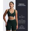 image:imageAoxjox Womens Lexi Lined Seamless Workout Biker Shorts High Waisted Color Block Hidden Scrunch Athletic Yoga Short 55Forest GreenSage Green