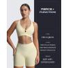 image:imageAoxjox Womens Lexi Lined Seamless Workout Biker Shorts High Waisted Color Block Hidden Scrunch Athletic Yoga Short 55Pastel YellowWhite