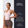 image:imageAoxjox Womens Sleeveless Hailey Halter Tank Tops Workout Athletics Gym Yoga Curve Longline Crop TopSoft Blush