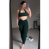 image:imageAoxjox Womens Workout Sports Bras Square Neck Emma Cross Back Fitness Training Gym Bra Yoga Crop TankA Forest Green