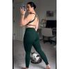 image:imageAoxjox Womens Workout Sports Bras Square Neck Emma Cross Back Fitness Training Gym Bra Yoga Crop TankA Forest Green