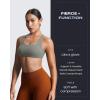 image:imageAoxjox Womens Workout Sports Bras Square Neck Emma Cross Back Fitness Training Gym Bra Yoga Crop TankA Grey