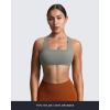 image:imageAoxjox Womens Workout Sports Bras Square Neck Emma Cross Back Fitness Training Gym Bra Yoga Crop TankA Grey