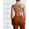 image:imageAoxjox Womens Workout Sports Bras Square Neck Emma Cross Back Fitness Training Gym Bra Yoga Crop TankA Grey