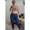 image:imageAoxjox Womens Impact Seamless Workout Leggings Low Waist Hidden Scrunch Butt Lifting Athletic Yoga Pants 24Dark Navy