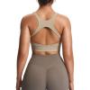 image:imageAoxjox Womens Workout Sports Bras High Impact Fitness Training Gym Khloe Bra Yoga Crop TankA Mink