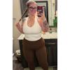 image:imageAoxjox High Waisted Workout Leggings for Women Trinity Yoga Pants 265D Dark Brown