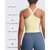 image:imageAoxjox Womens Workout CrossNeck Sport Bras Fitness Elanor Bra Yoga Crop TankPastel Yellow