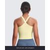 image:imageAoxjox Womens Workout CrossNeck Sport Bras Fitness Elanor Bra Yoga Crop TankPastel Yellow