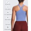 image:imageAoxjox Womens Workout CrossNeck Sport Bras Fitness Elanor Bra Yoga Crop TankPersian Blue