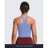 image:imageAoxjox Womens Workout CrossNeck Sport Bras Fitness Elanor Bra Yoga Crop TankPersian Blue