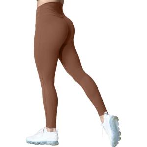 image:imageAoxjox High Waisted Workout Leggings for Women Trinity Yoga Pants 265Dandelion Brown