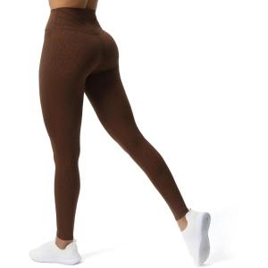 image:imageAoxjox High Waisted Workout Leggings for Women Trinity Yoga Pants 265Dark Brown Leopard Print