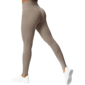 image:imageAoxjox High Waisted Workout Leggings for Women Trinity Yoga Pants 265Driftwood