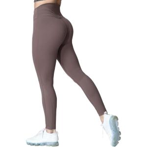 image:imageAoxjox High Waisted Workout Leggings for Women Trinity Yoga Pants 265Fudge Coffee