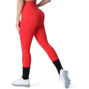 image:imageAoxjox High Waisted Workout Leggings for Women Trinity Yoga Pants 265Racing Red