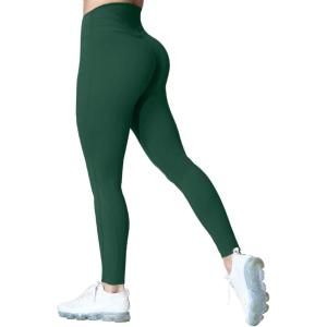 image:imageAoxjox High Waisted Workout Leggings for Women Trinity Yoga Pants 265Storm Green
