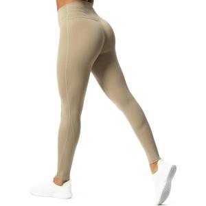 image:imageAoxjox High Waisted Workout Leggings for Women Trinity Yoga Pants 265Taupe