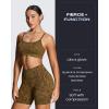 image:imageAoxjox Seamless Camo Scrunch Workout Biker Shorts for Women Tummy Control High Waisted Athletic Gym Running Yoga Short 5Brown Camo
