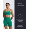 image:imageAoxjox Seamless Camo Scrunch Workout Biker Shorts for Women Tummy Control High Waisted Athletic Gym Running Yoga Short 5Emerald Green Camo